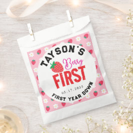 Bolsa De Papel Berry Primer cumpleaños primer cumpleaños fresa