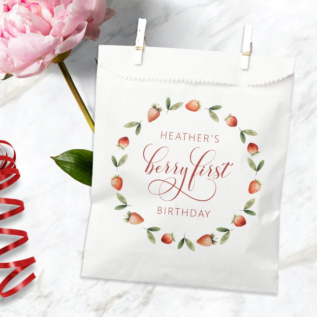 Bolsa De Papel Berry Primero (Berry First Favor Bag by Painted Paperie
)