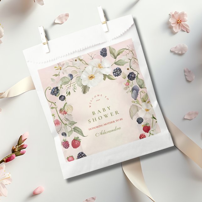 Bolsa De Papel Berry Sweet Baby Shower (Subido por el creador)