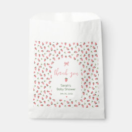 Bolsa De Papel Berry Sweet Strawberry Baby Shower Thank You