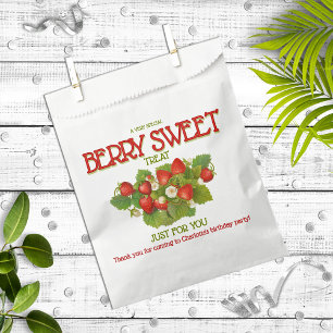 Bolsa De Papel Berry Sweet Strawberry Birthday Party