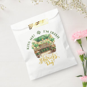 Bolsa De Papel Bésame soy Fiesta irlandés de St. Patrick's Day Pu