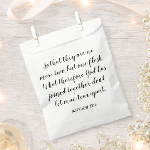 Bolsa De Papel Biblia boda Verse Matthew 19:6