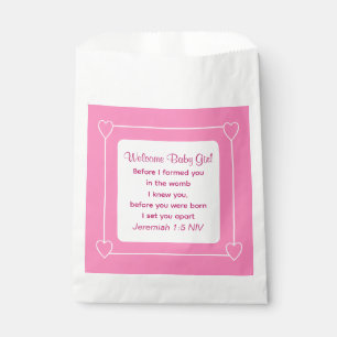 Bolsa De Papel Bíblica de Baby Shower ligera versus favor de part