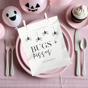Bolsa De Papel Bichos Y Besos Arañas negras Feliz Halloween