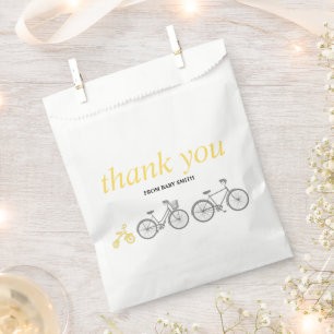 Bolsa De Papel Bicicleta amarilla