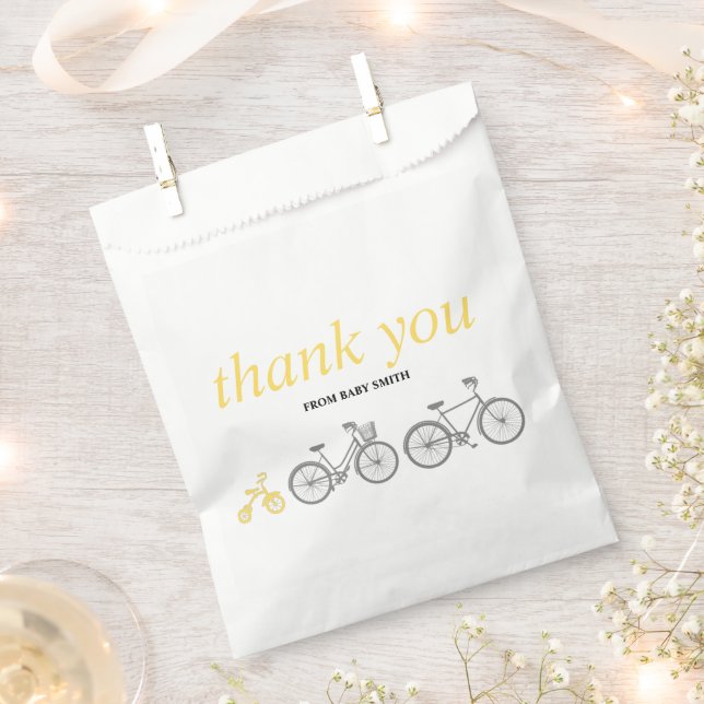 Bolsa De Papel Bicicleta amarilla (Cortado)