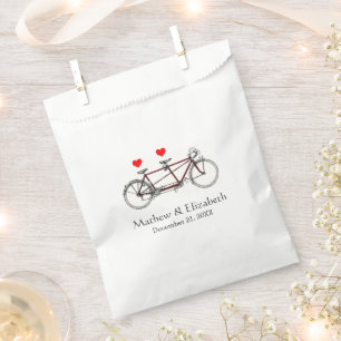 Bolsa De Papel Bicicleta Tandem Antigua y Bonita Personalizada pa