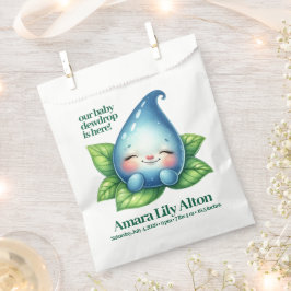 Bolsa De Papel Bienvenida a Baby Shower del bebé que duerme con c