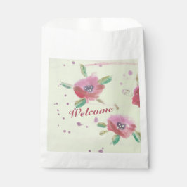 Bolsa De Papel Bienvenida a evento con flores para damas