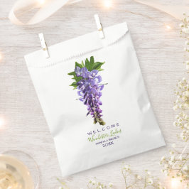 Bolsa De Papel Bienvenida Hermosa Wisteria Flores Nombre personal