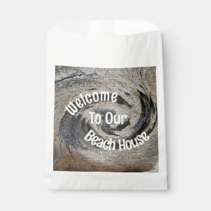 Bolsa De Papel Bienvenida Huéspedes Rustic Brown Mosaic Beach Hou