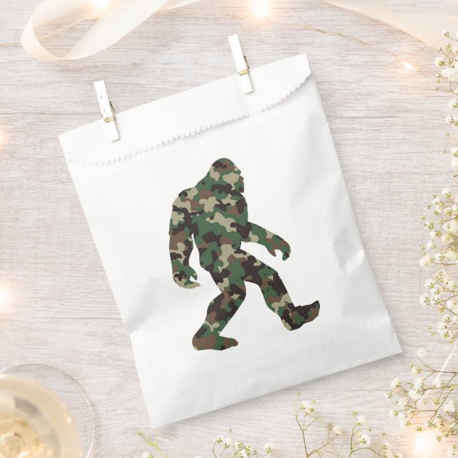 Bolsa De Papel Bigfoot Sasquatch Camo (Cortado)