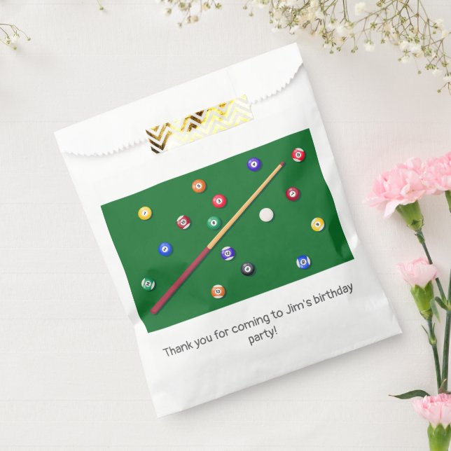 Bolsa De Papel Billiards Birthday Party Pool Cue (Sellado)