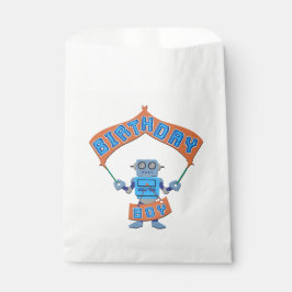 Bolsa De Papel Birthday Boy Robot