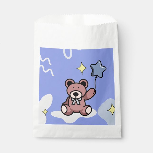 Bolsa De Papel Birthday Boy Teddy Bear (Anverso)