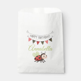 Bolsa De Papel Birthday Ladybug Treat Bag