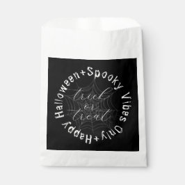 Bolsa De Papel Black and White Spider Web Moderno Halloween Feliz