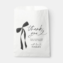 Bolsa De Papel Black Bow está atando la ducha nupcial