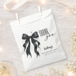 Bolsa De Papel Black Bow Modern 30th Birthday 