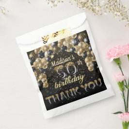 Bolsa De Papel Black Gold Luxury 50th Birthday Personalizado