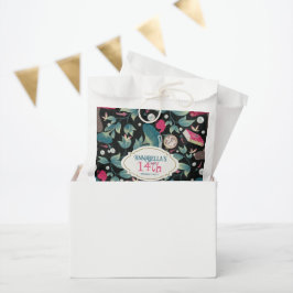 Bolsa De Papel Black Vintage Cottagecore Mushroom Birthday
