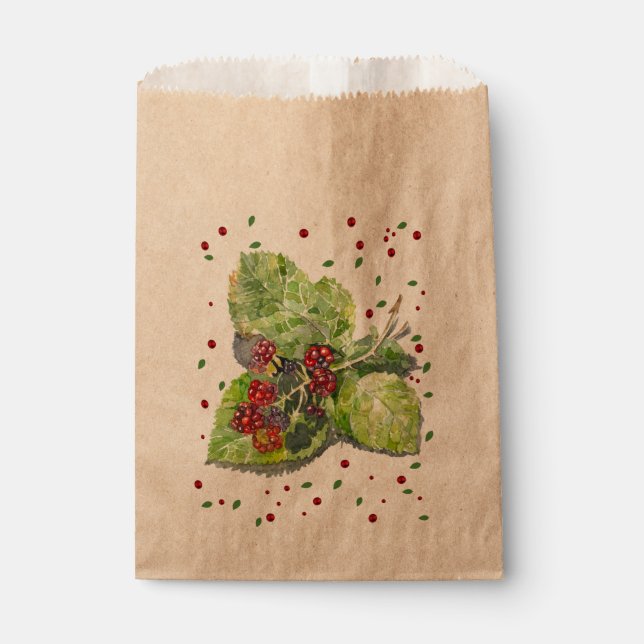 Bolsa De Papel  BlackBerry verde y rojo  (Anverso)