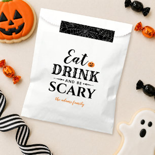 Bolsa De Papel Blanco Moderno Come Bebe y Sé Espantoso Halloween