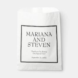 Bolsa De Papel Blanco negro Minimalista moderno