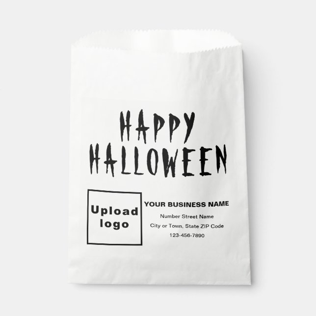Bolsa de papel blanco para los negocios de Hallowe (Anverso)