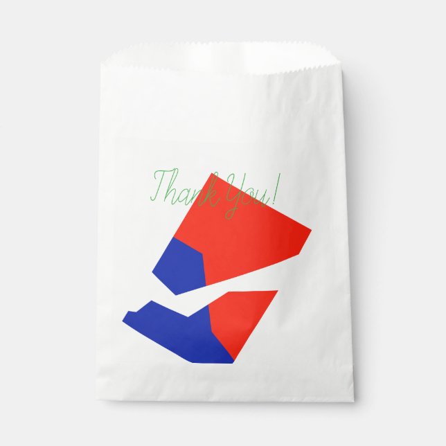 Bolsa De Papel Blanco Rojo Azul (Anverso)