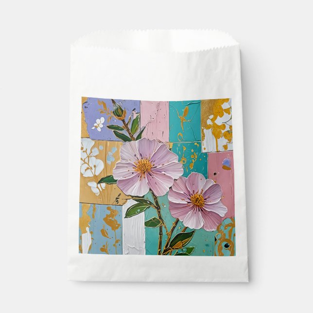 Bolsa De Papel Bloc de notas con iluminación floral (Anverso)