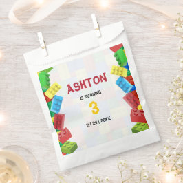 Bolsa De Papel Bloques de construcción Invitación al cumpleaños, 