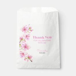 Bolsa De Papel Blossom de cerezo rosa pastel suave cumpleaños Sak