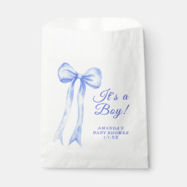 Bolsa De Papel Blue a Bow Es una ducha de niño bebé