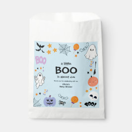 Bolsa De Papel Blue A Little Boo Cum Ghost Halloween Baby Shower