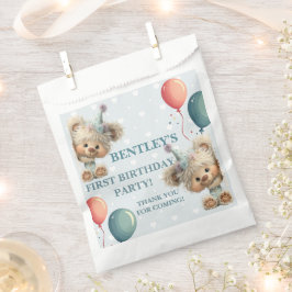 Bolsa De Papel Blue Balloon Hedgehogs Celebration