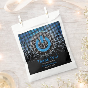 Bolsa De Papel Blue Black Video Game Gamer Bar Mitzvah