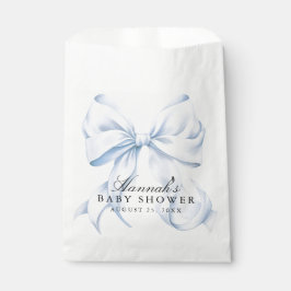 Bolsa De Papel Blue Bow Baby Shower Coquette Bow Theme