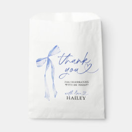 Bolsa De Papel Blue Bow está atando la ducha nupcial