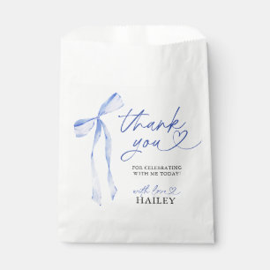 Bolsa De Papel Blue Bow está atando la ducha nupcial