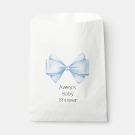 Bolsa De Papel Blue Bow Modern Boy Baby Shower