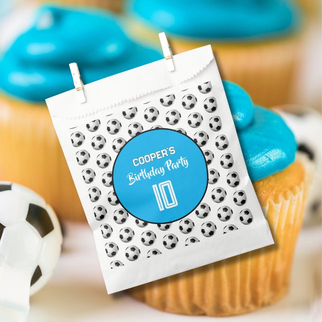 Bolsa De Papel Blue Boy Soccer Birthday Party (Subido por el creador)