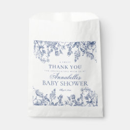 Bolsa De Papel Blue Chinoiserie Vintag Floral Baby Shower Dessert
