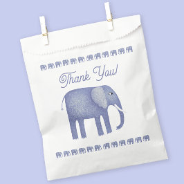 Bolsa De Papel Blue Elephant Baby Shower Gracias