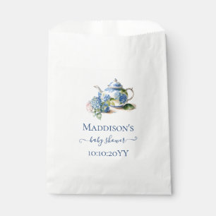 Bolsa De Papel Blue Hydrangea Baby Shower Tea Fiesta