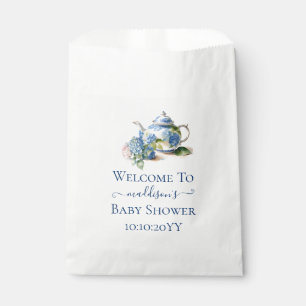 Bolsa De Papel Blue Hydrangea Baby Shower Tea Fiesta