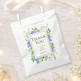 Bolsa De Papel Blue Hydrangeas Boy Baby Shower Gracias