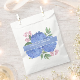 Bolsa De Papel Blue Hydrangeas Modern Bouquet Personalizado