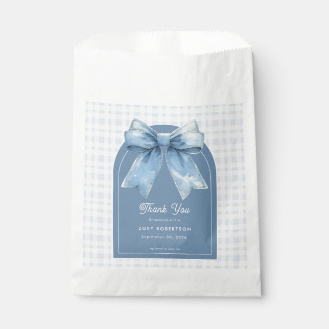 Bolsa De Papel Blue Jean Baby Boy Baby Shower  (Anverso)
